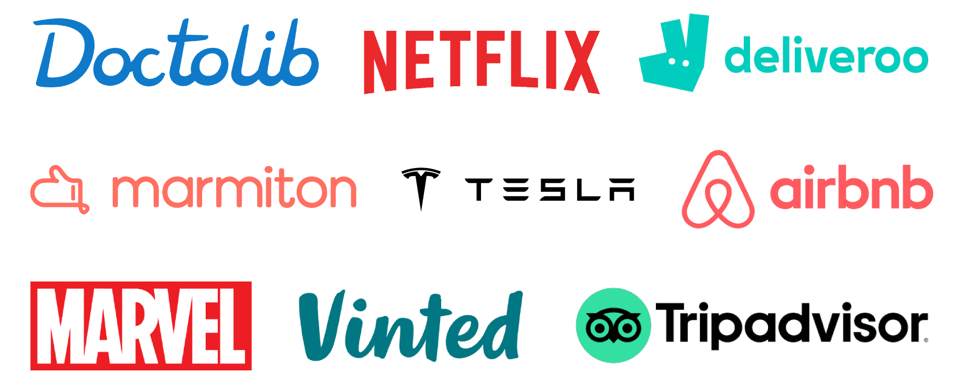 logos des sites internet réalisés par les étudiants du Reacteur